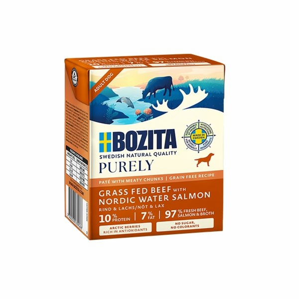 BOZITA Purely Paté Duoprotein Beef and salmon - vlhké krm...