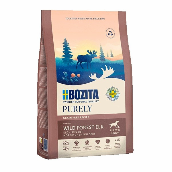 BOZITA Purely Junior Elk with chicken - suché krmivo pro ...