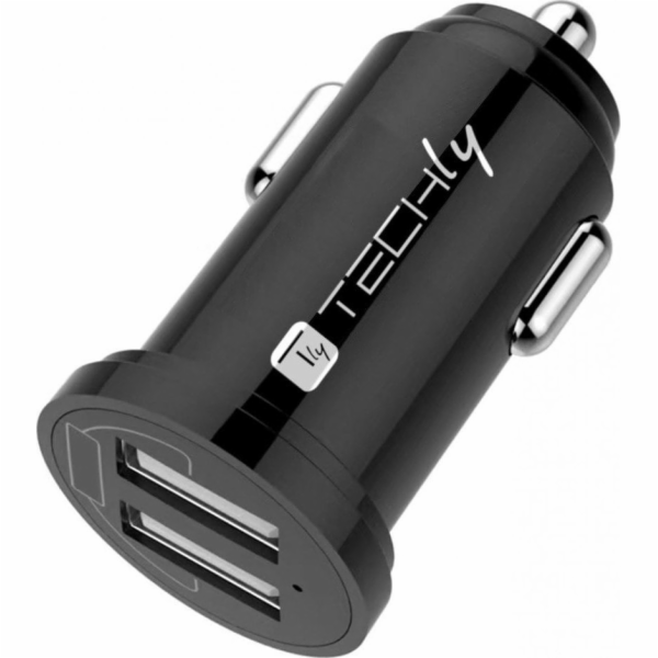 Techly Charger Techly Car Mini Charger 2x USB 5V 4,8A/24W