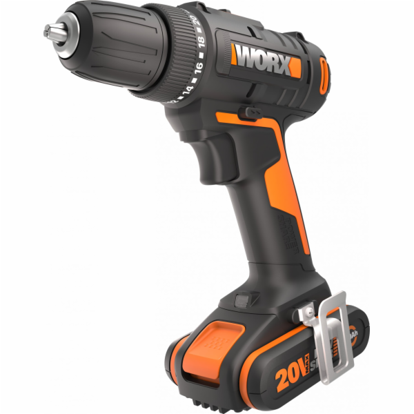 Worx Akumulátorová vrtačka/šroubovák 20V WX100 včetně 2Ah...