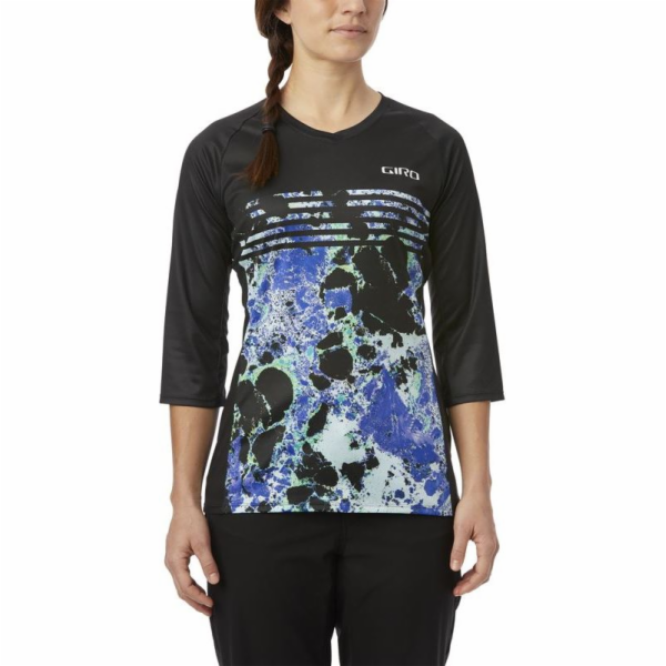 Dámský cyklistický dres Giro Roust 3/4 Jersey modrý mramo...