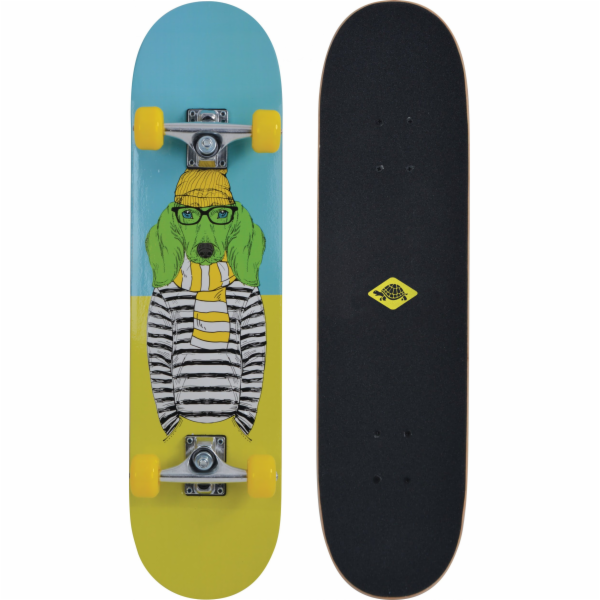 Skateboard Schildkrot SFW DESKO. KICKER 31 Zelený pes