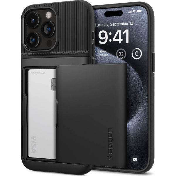 Spigen Slim Armor CS, černý - iPhone 15 Pro