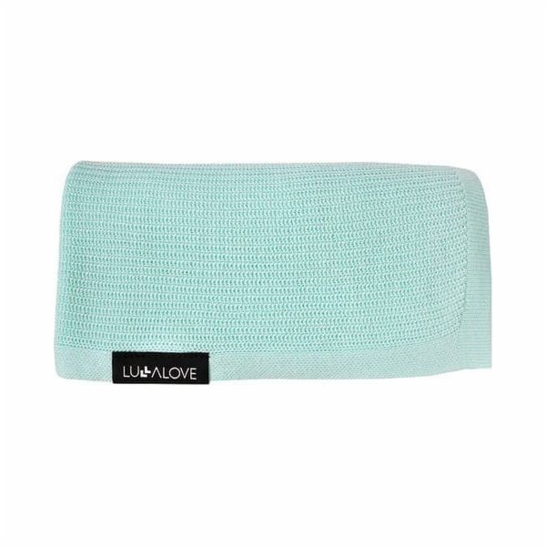 LullaLove Lehká, pletená deka - Mint mist 90x90 Mint Lull...