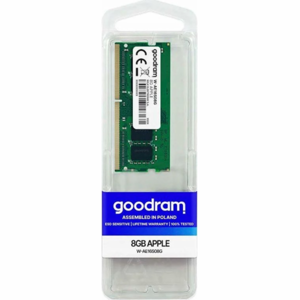 Paměť notebooku GoodRam GOODRAM DEDICATED APPLE 8GB 1600M...