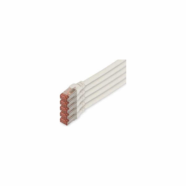 Digitus Patchcord CAT5e, S-FTP, 10m, 5 ks (DK-1644-100-WH-5)