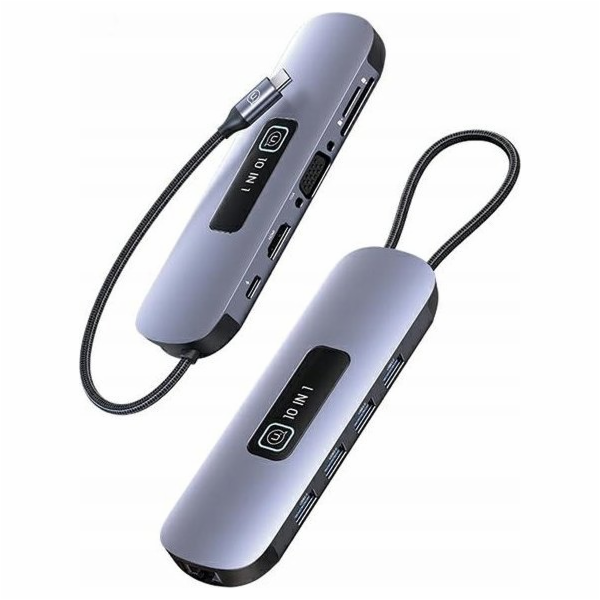 USB HUB Usams USAMS Adaptér HUB 10in1 3xUSB 3.0/TF/SD/USB...