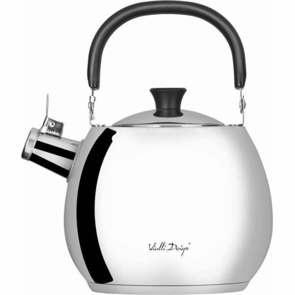 Vialli Designová konvice s píšťalkou 2,5 l Bolla leštěná ...