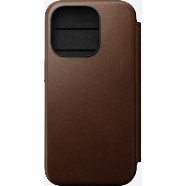 Nomad Nomad Modern Leather Folio, hnědá - iPhone 15 Pro