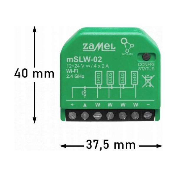 Zamel 4xLED Wi-Fi ovladač v mini krytu Zamel MSLW-02 SPL1...