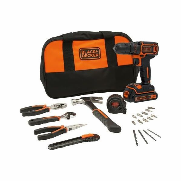 Aku vrtací šroubovák Black&Decker BDCDC18HTSA 18 V 1 x 1,...