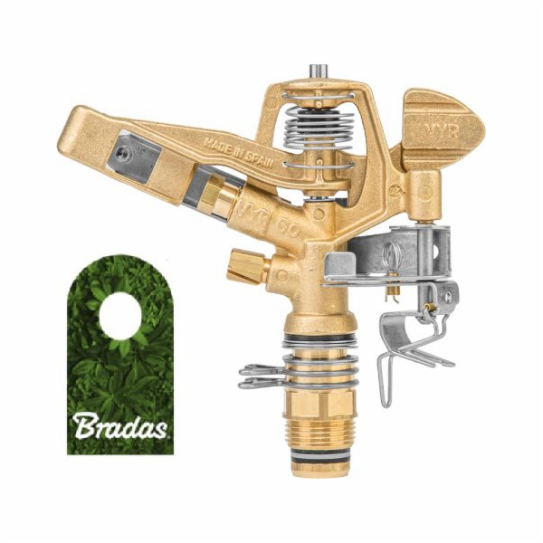 Bradas mosazný pulzní zavlažovač otočný nastavitelný sekt...