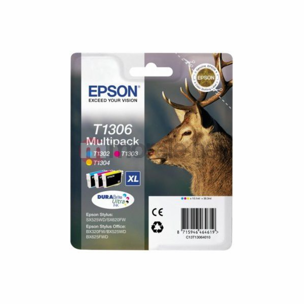 Inkoust Epson T1306 / C13T13064010 (azurový, purpurový, ž...