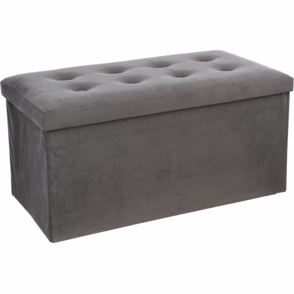 Atmosphera Adaline Grey prošívaný pouf 76x38 cm