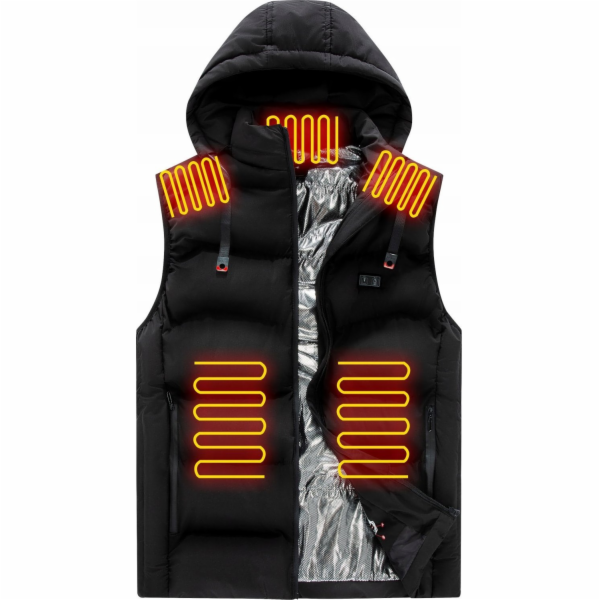 Vyhřívaná elektrická vesta Mozos HV5 Unisex Velikost XL Č...