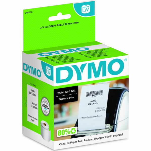 Dymo DYMO LW-Bonrollen weiß 57x 91mm