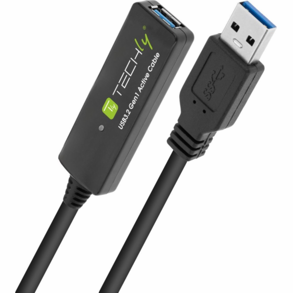 Techly USB-A - USB-A kabel 10m černý (ICUR30100G)