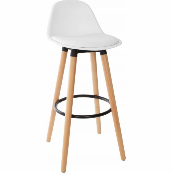 Atmosphera Barová židle s opěrkou MAXON, 92 cm, bílá