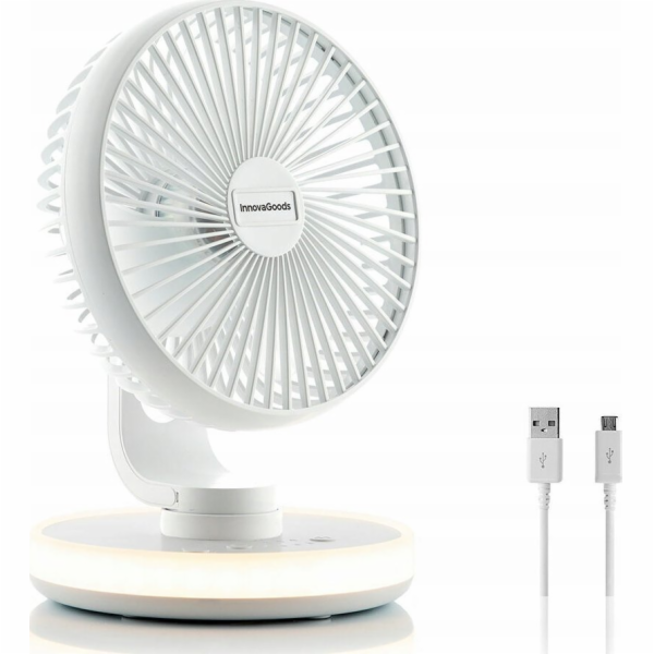 InnovaGoods InnovaGoods Dobíjecí stolní ventilátor s LED ...