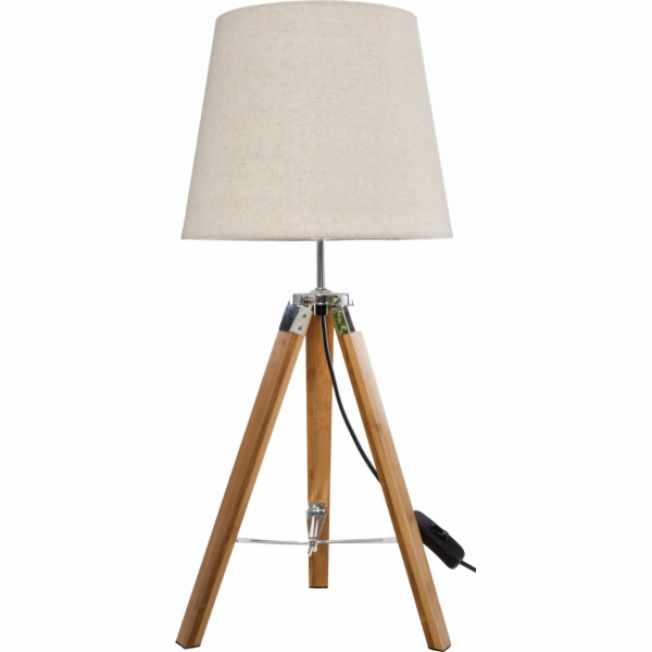 Atmosphera Tripod Stolní lampa, Dřevěná, 58 cm, Béžová