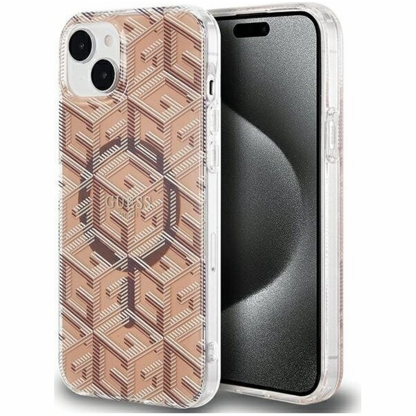 Guess Guess GUHMP15SHGCUSTGW iPhone 15 / 14 / 13 6.1 hněd...