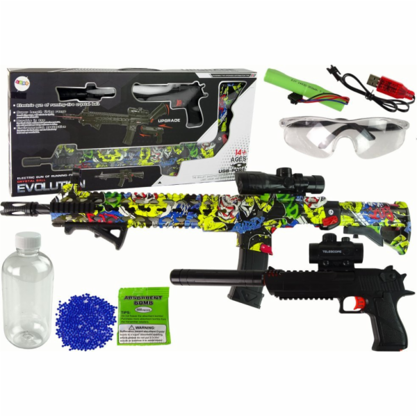 LeanToys Puška Vodní Kulové Příslušenství Barevné