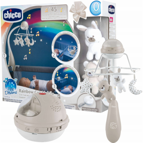 Chicco Carousel First Dreams Rainbow 3v1 béžový