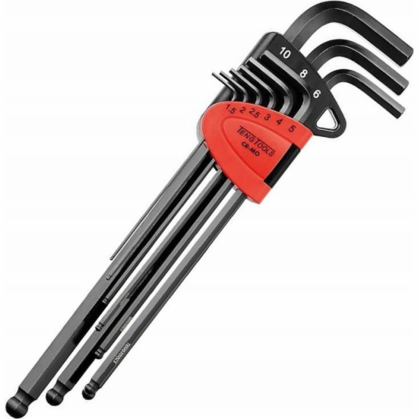 Teng Tools 9dílná sada 6bodových klíčů s kulovou hlavou