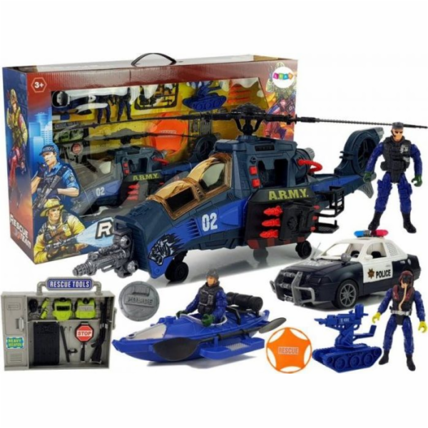 Lean Sport Police Set Helicopter Car Police Boat Sound We...