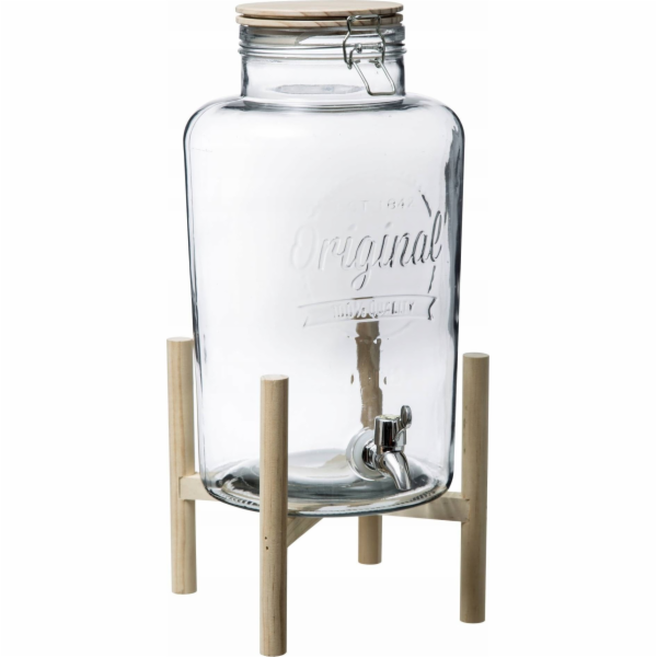Secret de Gourmet Jar s kohoutkem, na stojánku, 8L, sklo