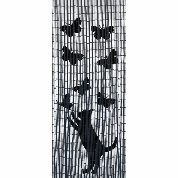 Maximex Bambusová záclona Kočka a motýli, 90x200 cm