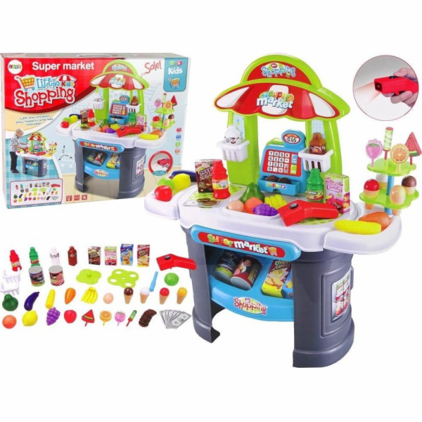 LeanToys Supermarket Scanner Set Potraviny pro děti