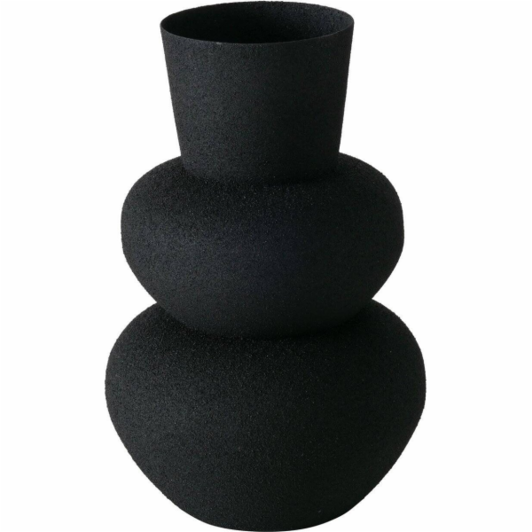 Boltze Černá kovová váza MAYNAR, 17 cm