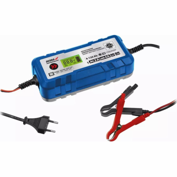 Dedra Mikroprocesorový usměrňovač 4A LCD, 6/12V 4-120Ah LFP