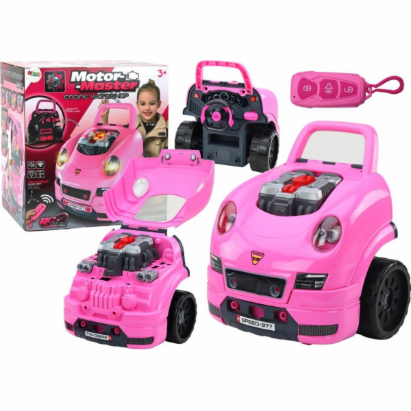 LeanToys Workshop Motor Auto Demontáž Kit DIY Kit Pink