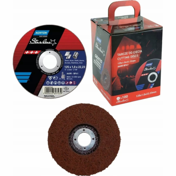 Norton NORTON DISC.STARLINE 125mmx1,0/100ks KYBEL+FLEECE ...