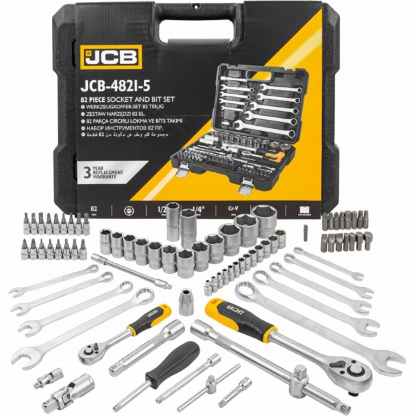 JCB sada nářadí JCB WRENCH SET 94 ks. 1/2 1/4