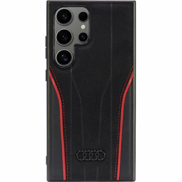 Audi Originální kůže MagSafe S24 Ultra S928 černo-červený...