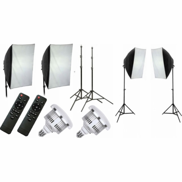 Studio Kit Xrec 10in1 Kit 2x LED lampa 1600w 3000-6500k D...