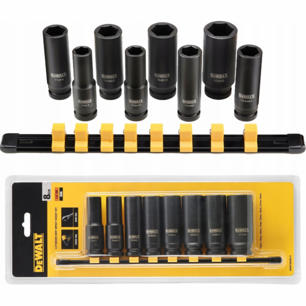 Dewalt DEWALT SADA NÁRAZOVÝCH ZÁSUVEK 8 ks. 1/2