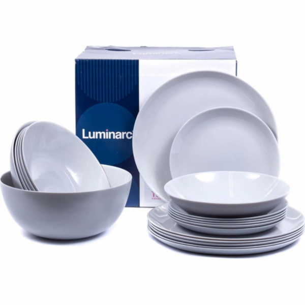 Luminarc Diwali jídelní set Luminarc 19dílný šedé talíře ...
