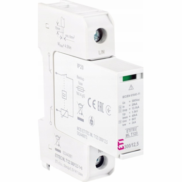 Etipo Svodič přepětí ETI Polam ETITEC GSM Typ T1, T2 BC 0...