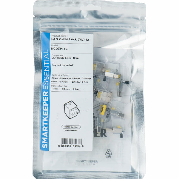 Smartkeeper SmartKeeper Basic LAN Cable Lock gelb 12 Stk.