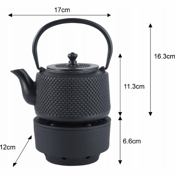 KingHoff LITINOVÁ KONVICE 0,8L S FILTREM A OHŘÍVAČEM KING...