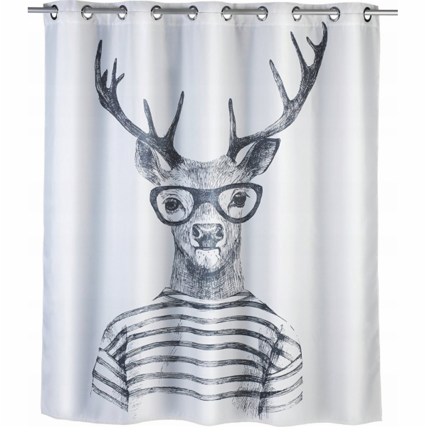 Sprchový závěs Kleine Wolke Mr Deer, textil, 180x200 cm, ...