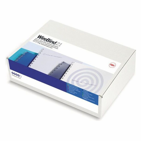 GBC Drátěné hřbety 21 cívek 14mm, stříbro 100 ks. (GBC042)