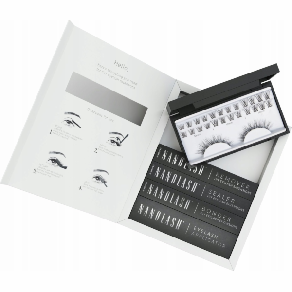 NANOLASH_SET umělé řasy 10,12,14mm Classy 36ks. + lepidlo...