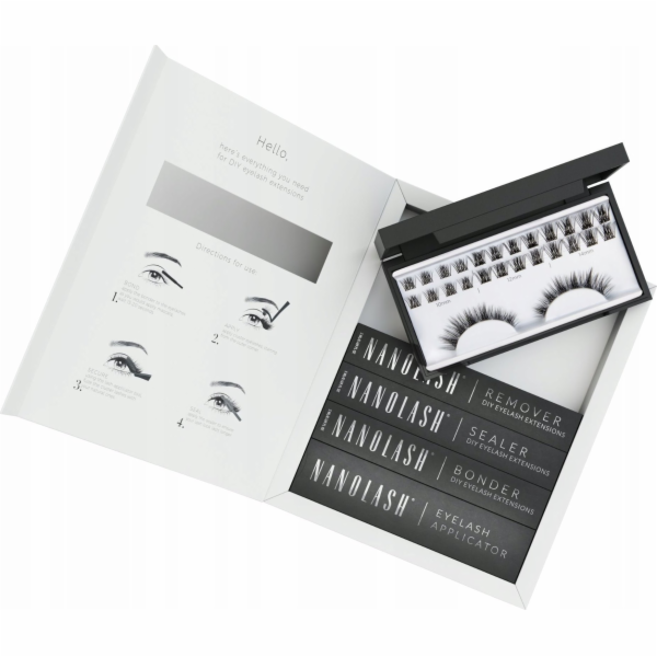 NANOLASH_SET umělé řasy 10,12,14mm Harmony 36ks. + lepidl...