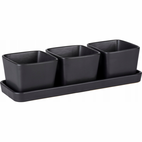 Wenko Snack and dip set, 3 misky s podnosem, 300 ml, WENKO