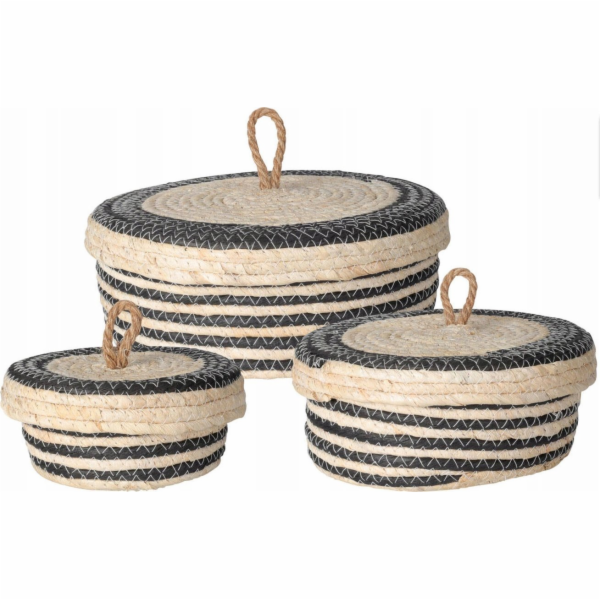 Úložné nádoby kolekce Home Styling s víkem, 3 kusy